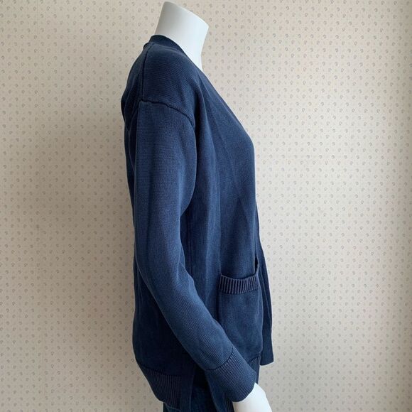 NEW w/o Tags GoodThreads Indigo Long Open Front Cardigan Sweater sz Small PW12 - Picture 3 of 8